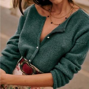 Sezane Teal Sweater